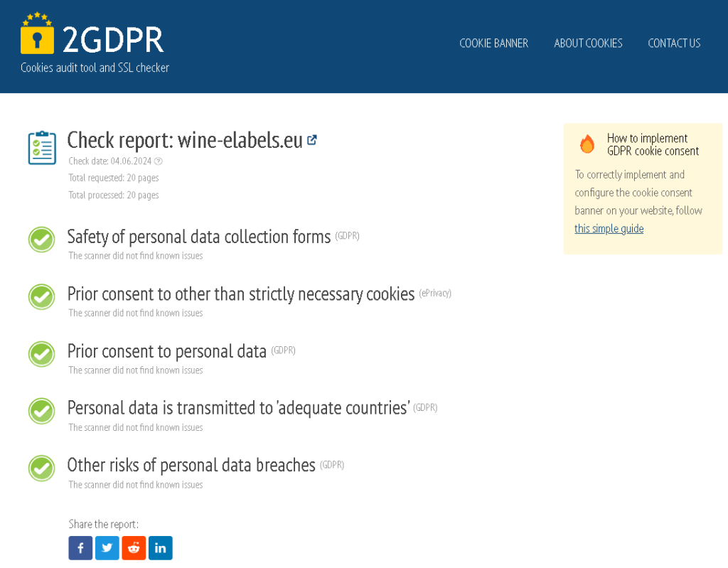 Certificat GDPR pentru domeniul wine-elabels.eu