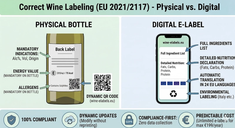 Σύγκριση ψηφιακής ετικέτας οίνου